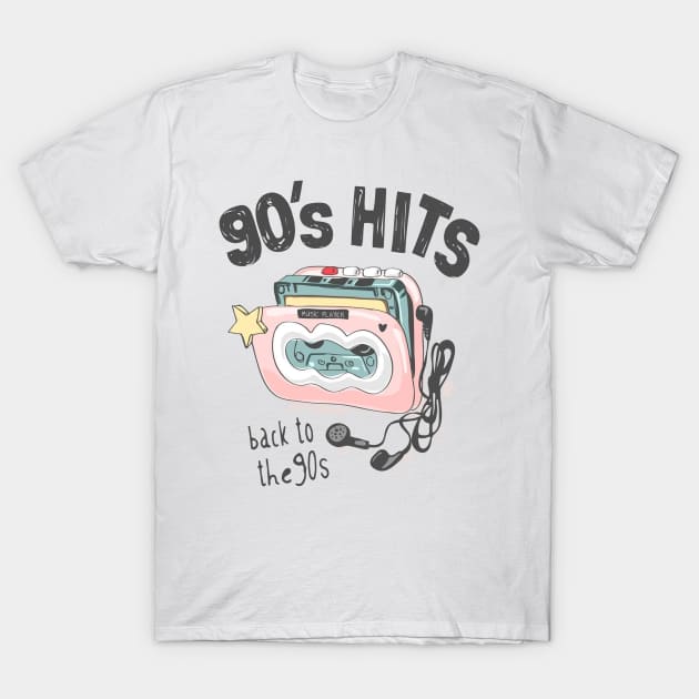 Mixing Memories: 90's Hits Revival T-Shirt by Linna-Rose